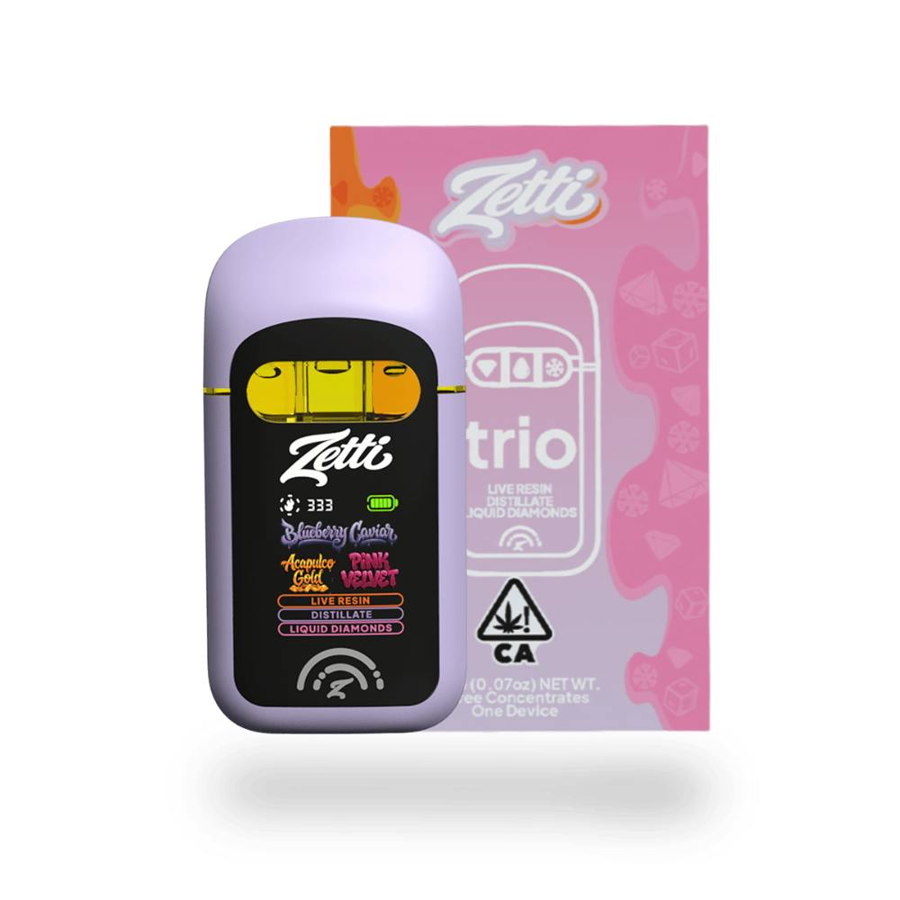 Blueberry Caviar x Acapulco Gold x Pink Velvet [1250mg] | Zetti - Trio All In One