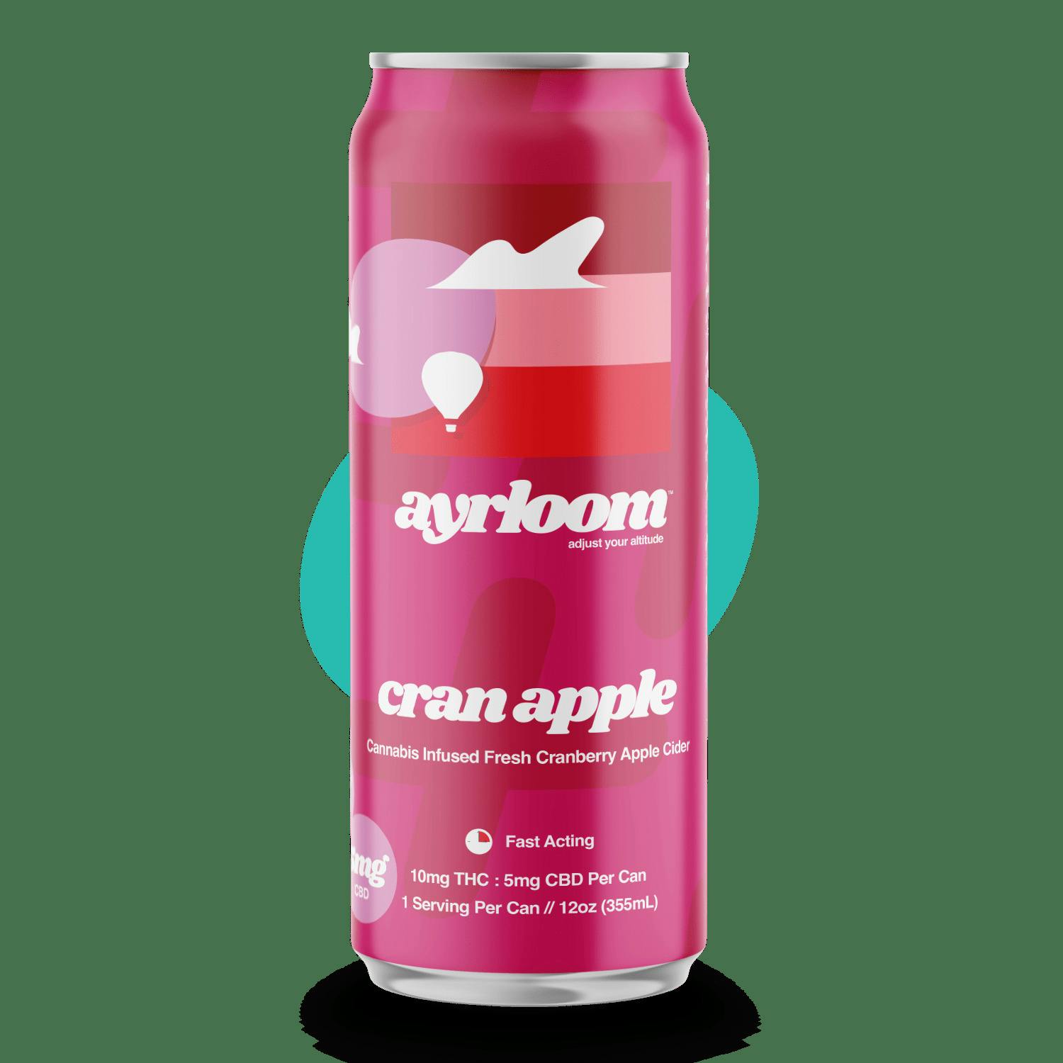 Cran Apple 2:1 THC/CBD 10mg Beverage Single Can - Ayrloom