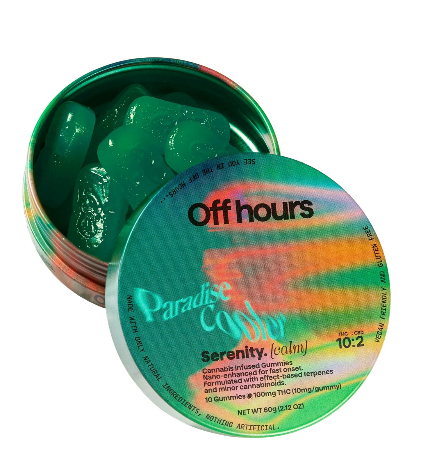 Serenity (Calm) 10:2 THC/CBD Paradise Cooler Gummies 10pk 10mg - Off Hours