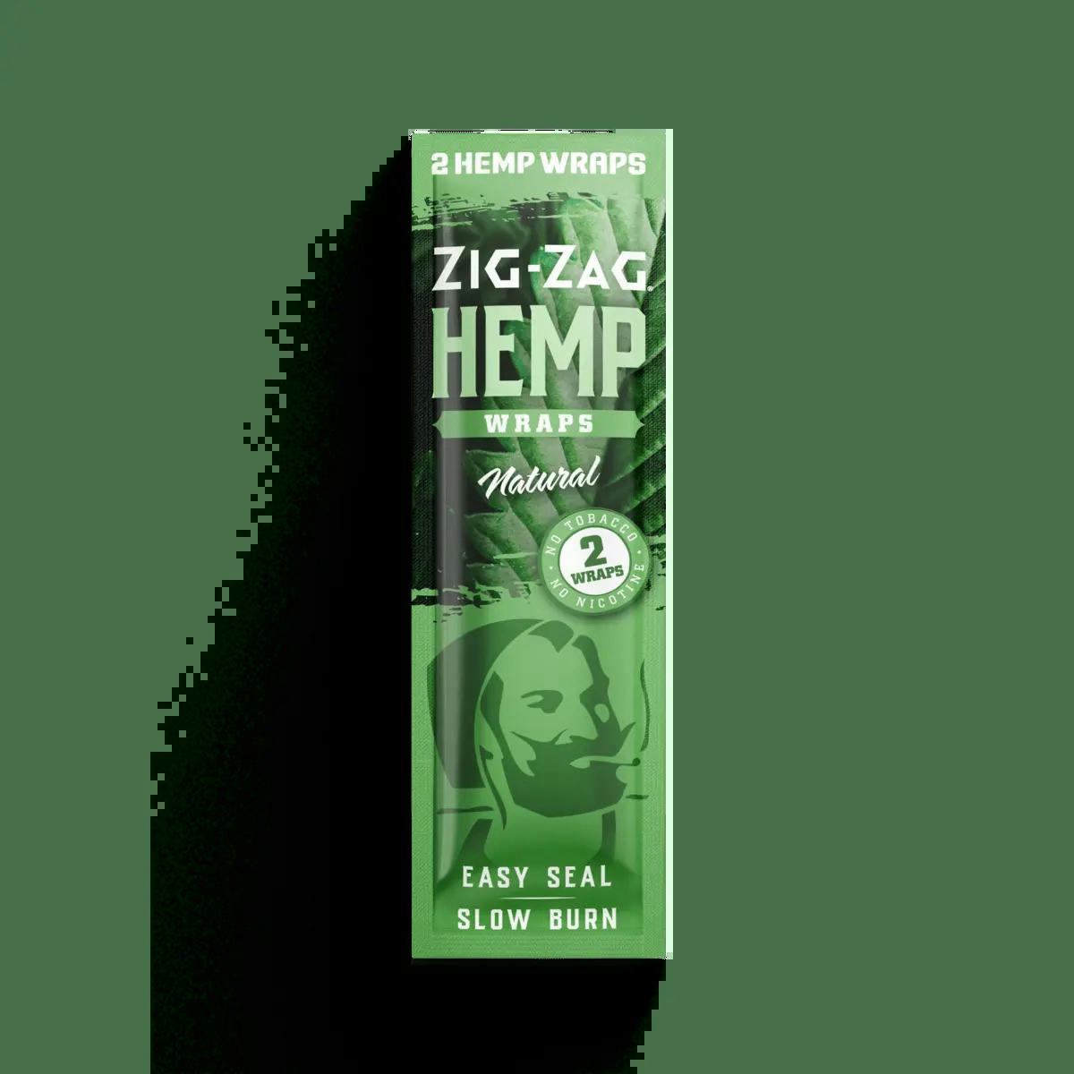 Zig-Zag Natural 2pk hemp wraps