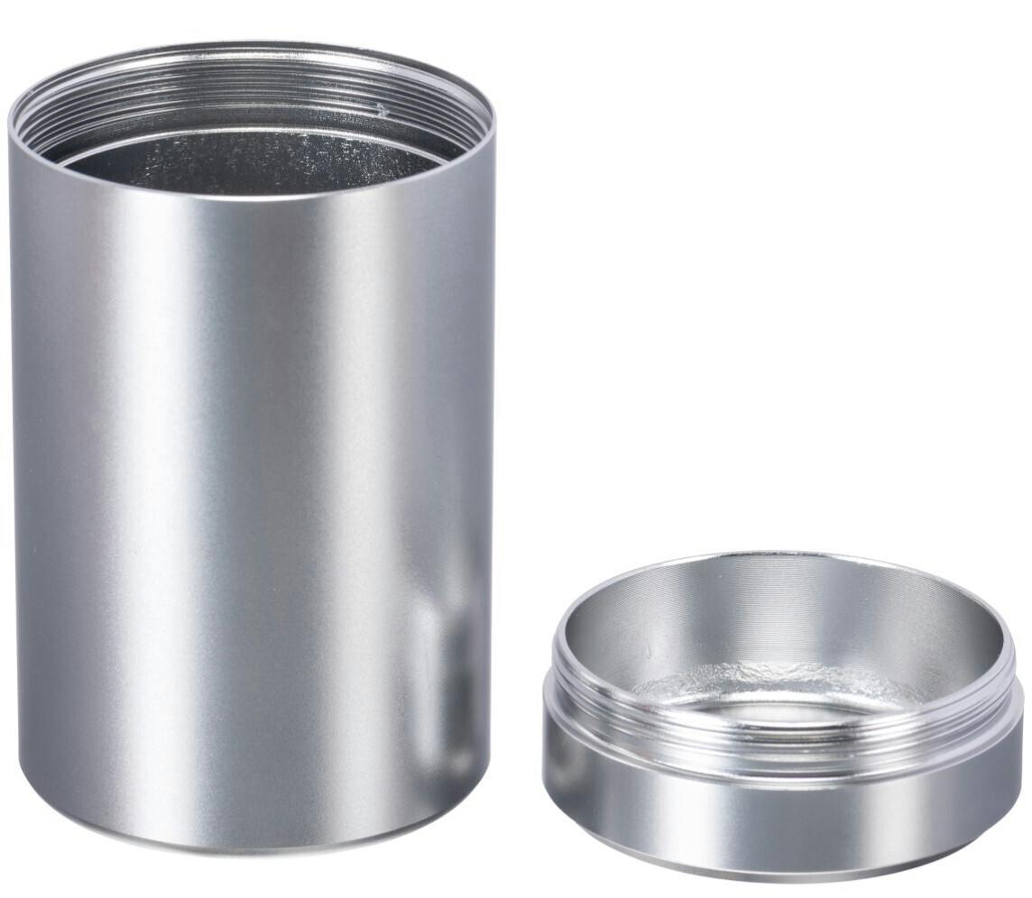 ALUMINUM STASH HOLDER GUN METAL 3.25H x 2.75dia