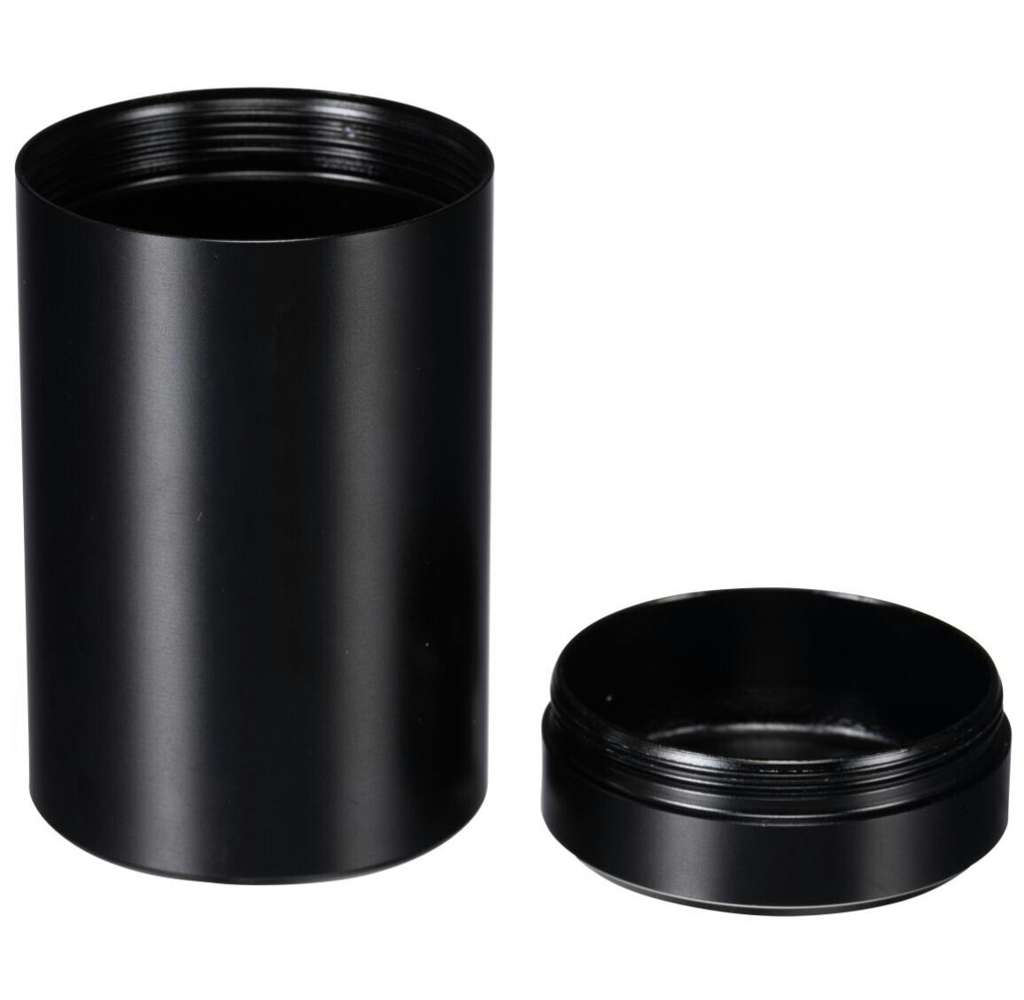 ALUMINUM STASH HOLDER BLACK 3.25H x 2.75dia