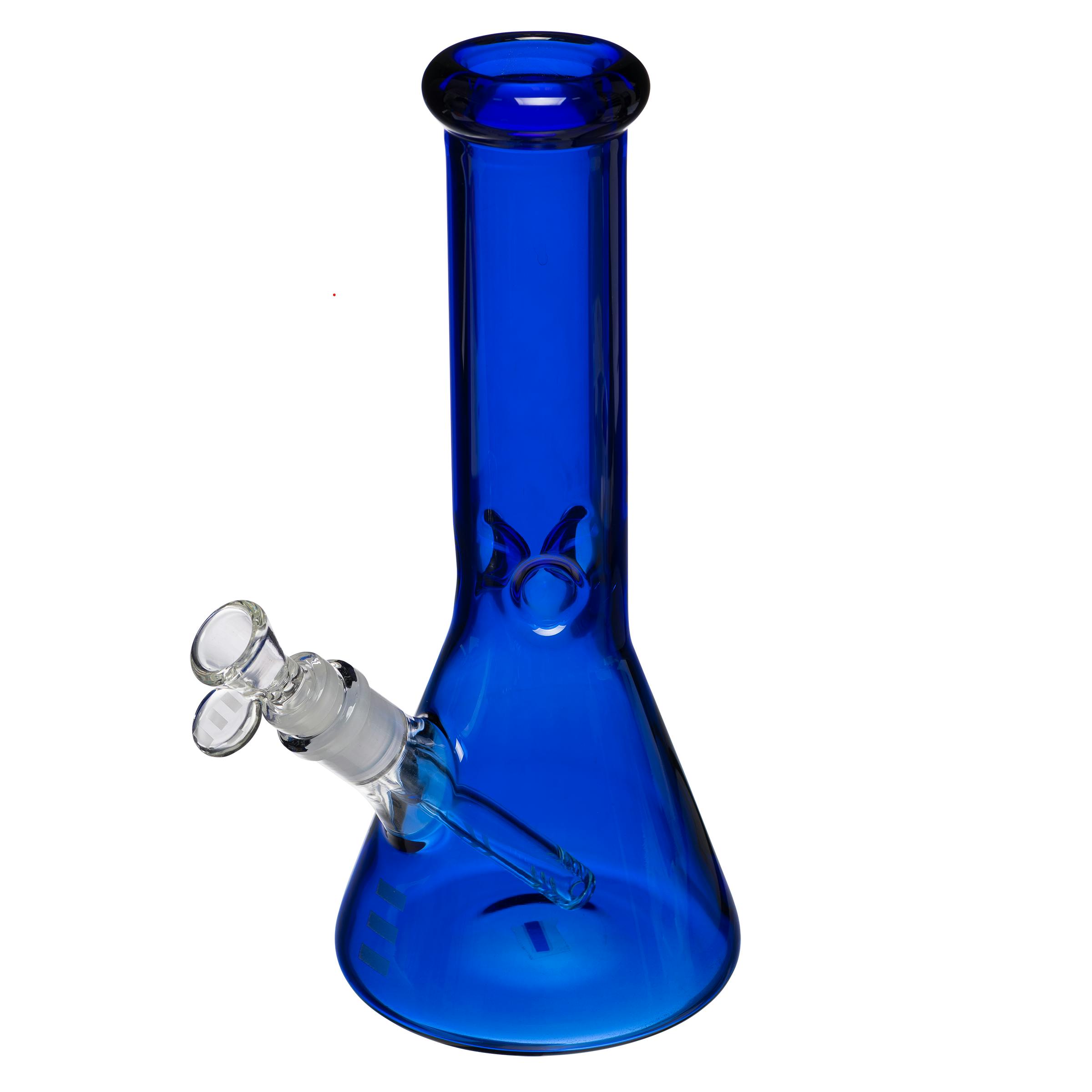 EG - BONG, BLUE GLASS BEAKER 11 INCH