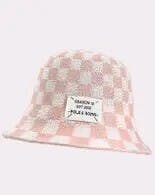 Bucket Hat: Checkered - pink