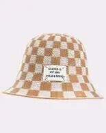 Bucket Hat: Checkered - brown