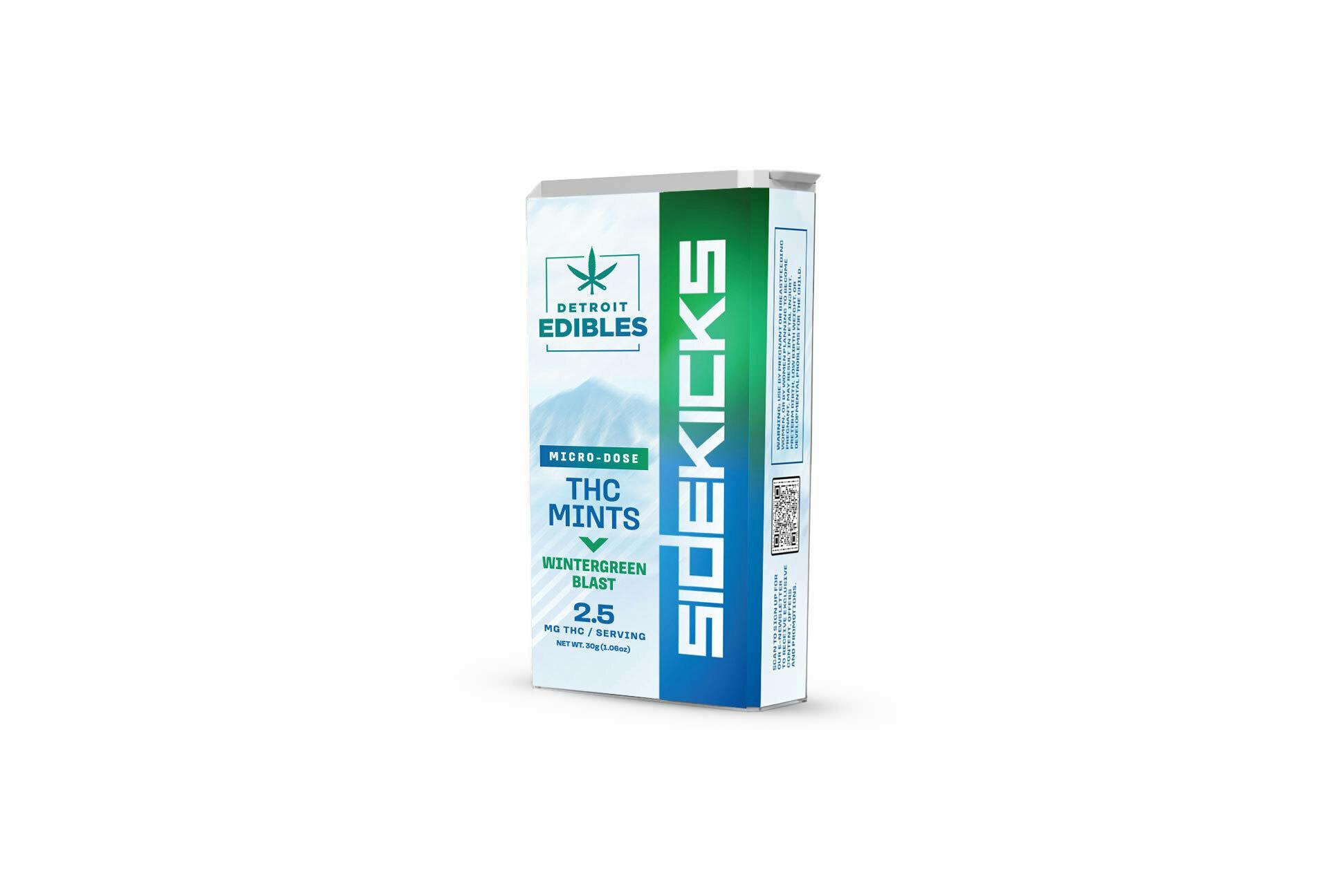 Sidekicks Mints 100mg l Wintergreen Blast l Detroit Edibles
