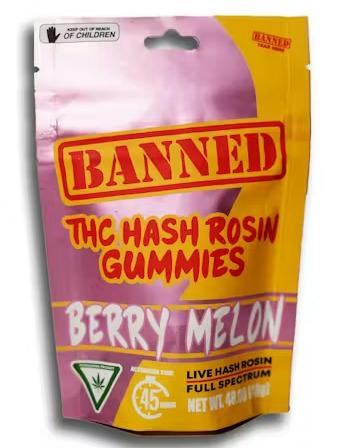 Hash Rosin Gummies 200mg l Berry Melon l BANNED