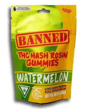 Hash Rosin Gummies 200mg l Watermelon l BANNED