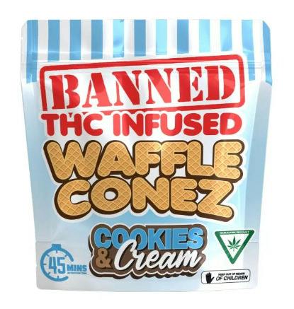 Waffle Conez 200mg l Cookies & Cream l BANNED