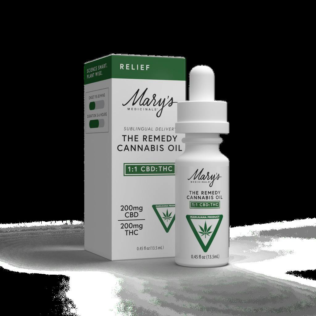 Remedy Relief 2:2 l 200mg CBD:200mg THC l Sublingual Oil l Mary's Medicinals