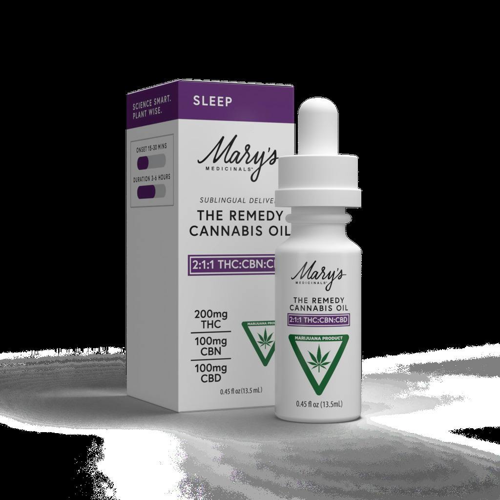 Remedy Sleep 2:1:1 l 200mg THC: 100mg CBN: 100mg CBD l Sublingual Oil l Mary's Medicinals