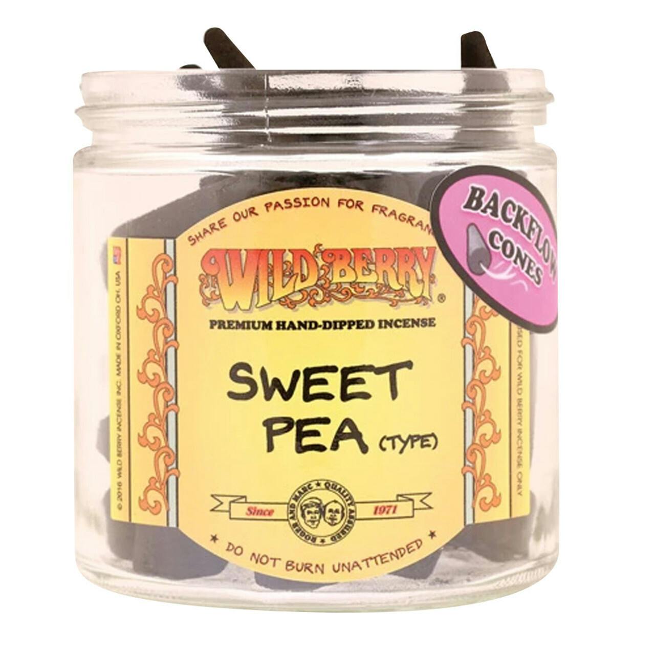 WILD BERRY - Back-Flow Incense Cones - SWEET PEA