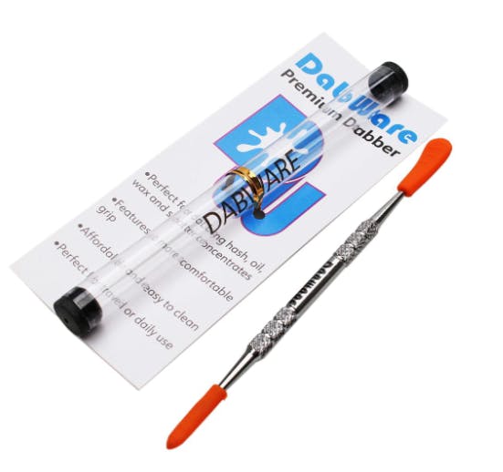 Long Silver Dabber w/ Silicone Tips - 6.5"