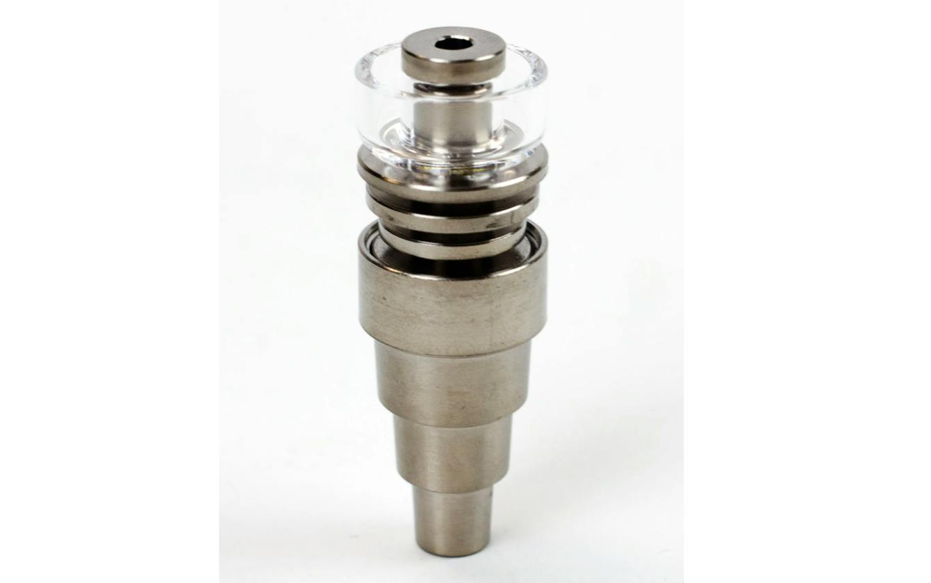 Color Titanium Domeless Nail W/Quartz Dish SILVER