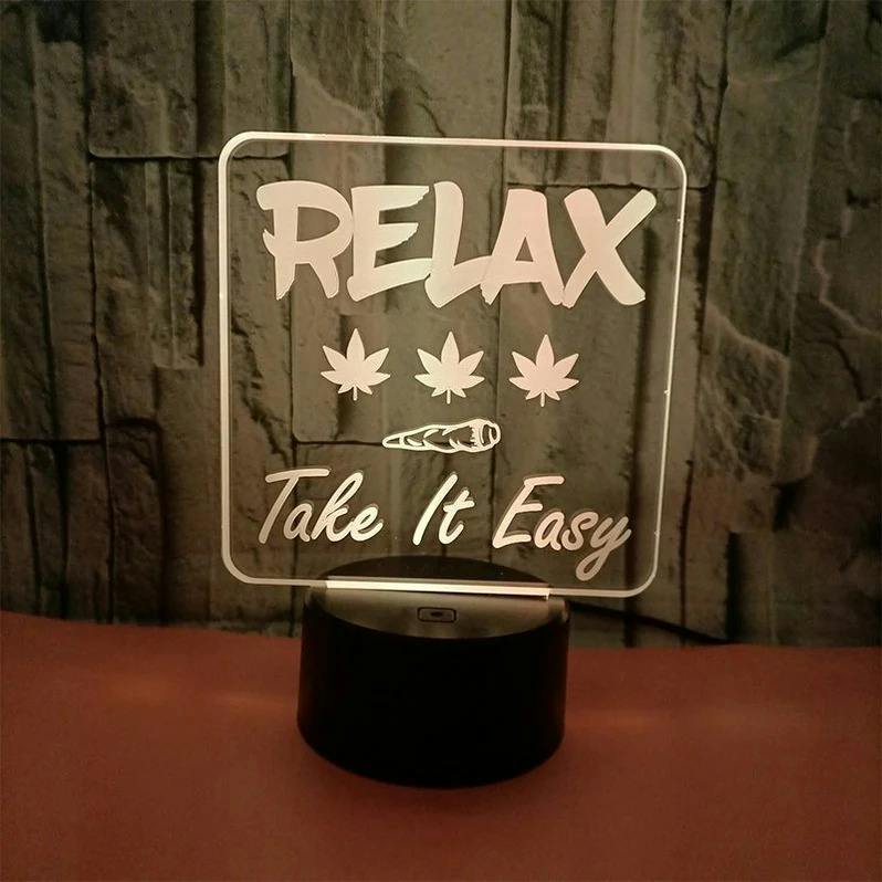 LED Table Lamp – 3D Light - Relax Take It Easy