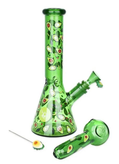 PULSAR - Fruit Series Glow Herb Pipe Duo - Avocado Gold