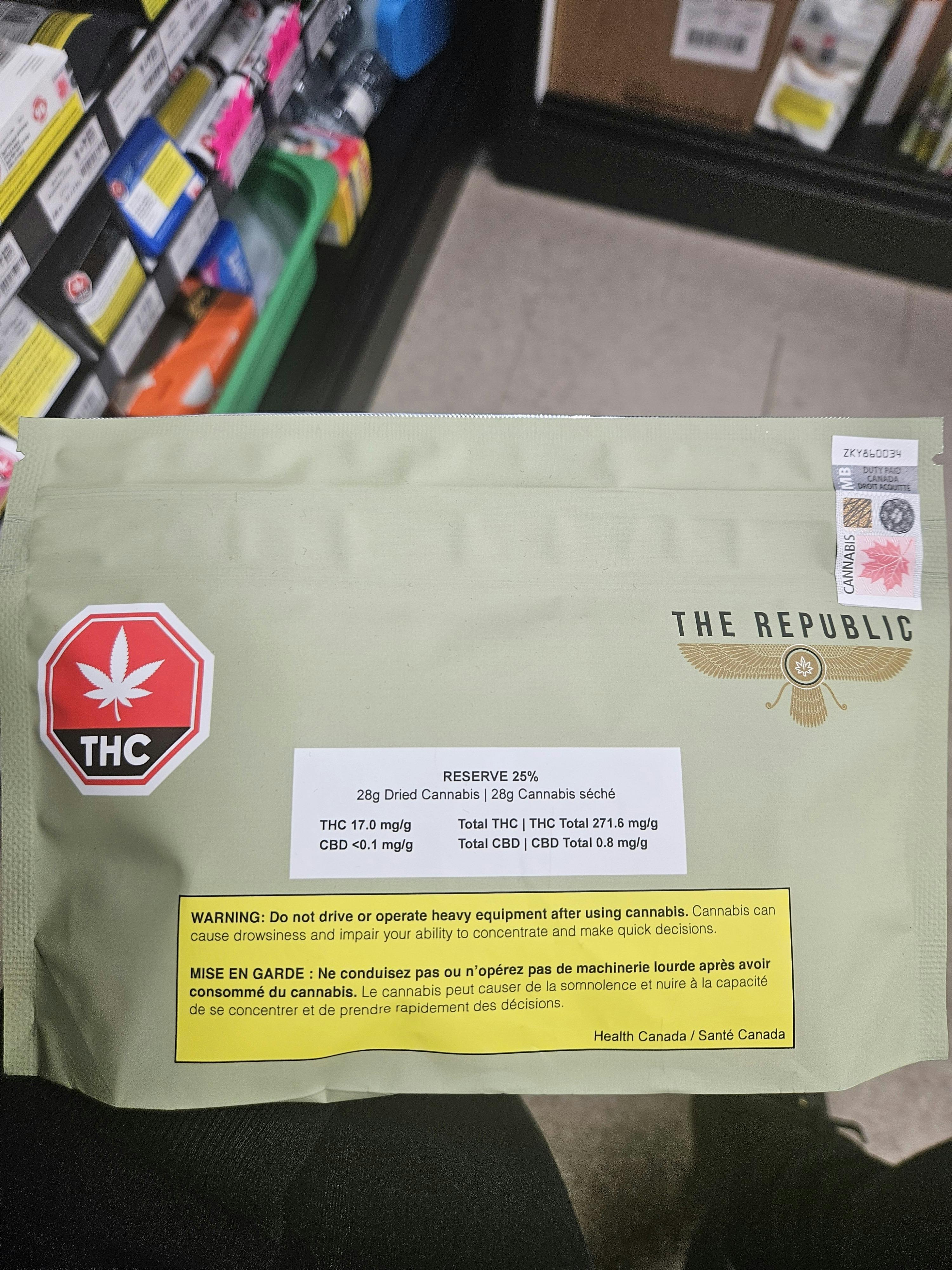 THE REPUBLIC Reserve 25% Indica 28G