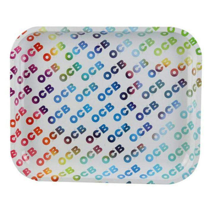 OCB - Large Metal Rolling Tray - 14" x 11" - Rainbow