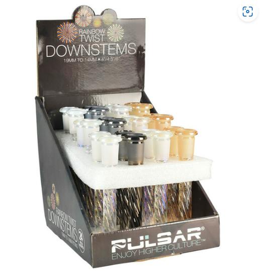 Pulsar Rainbow Twist Downstems - Assorted Sizes & Colours
