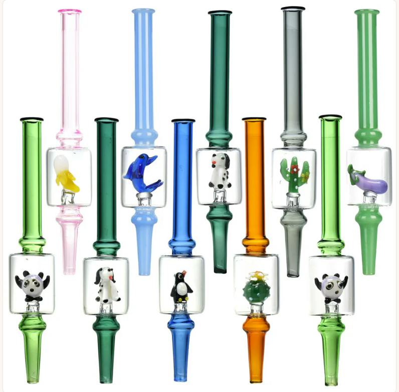 Mini Figure Dab Straw - 6.5"/Assorted Designs