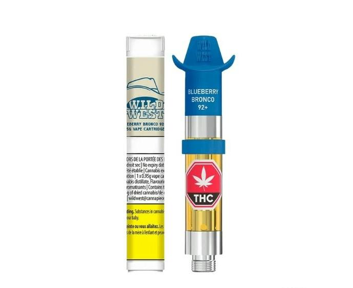 WILD WEST 95+ Blueberry Bronco Liquid Diamond 510 cart 0.95G