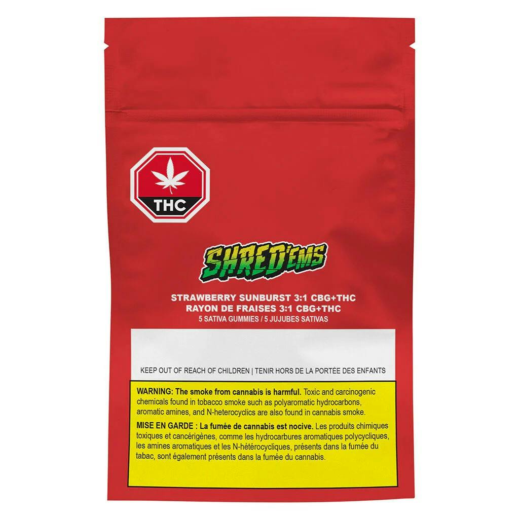 SHRED'EMS Strawberry Sunburst 3:1 CBG:THC 5x2mg