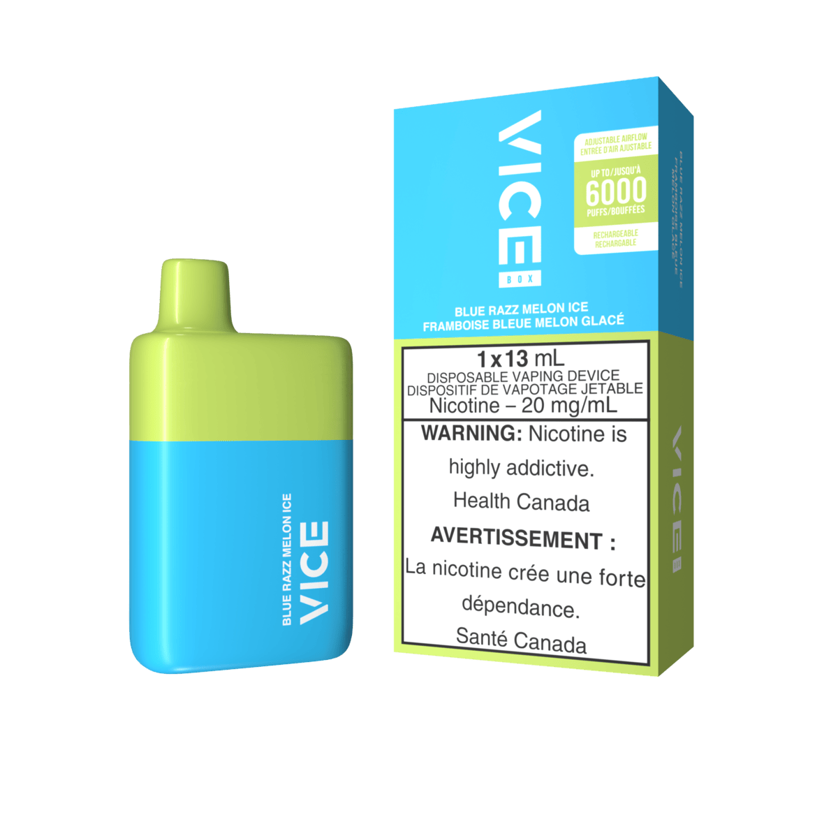 VICE Box Disposable 6000 Puff BLUE RAZZ MELON