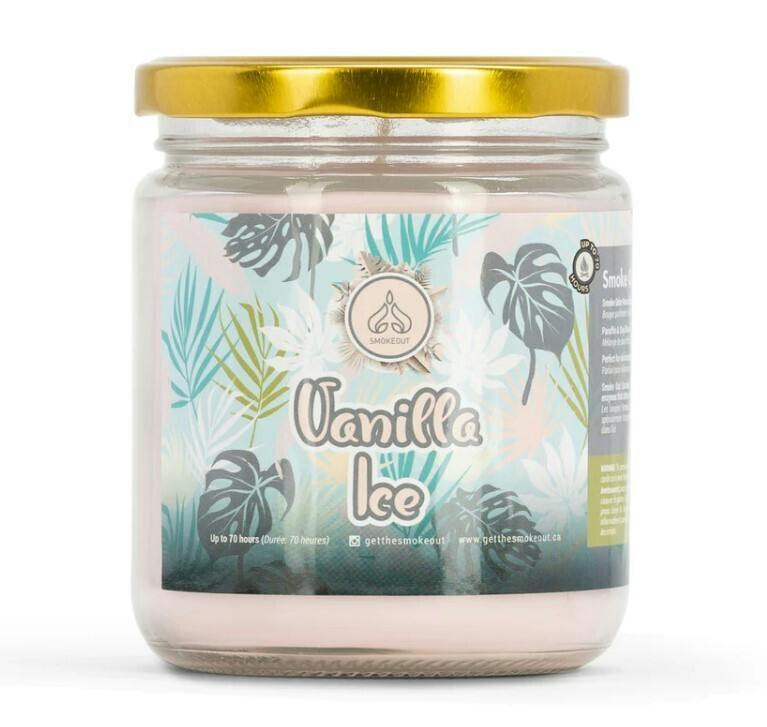 SMOKE OUT ODOR ELIMINATOR CANDLE Vanilla Ice 13oz