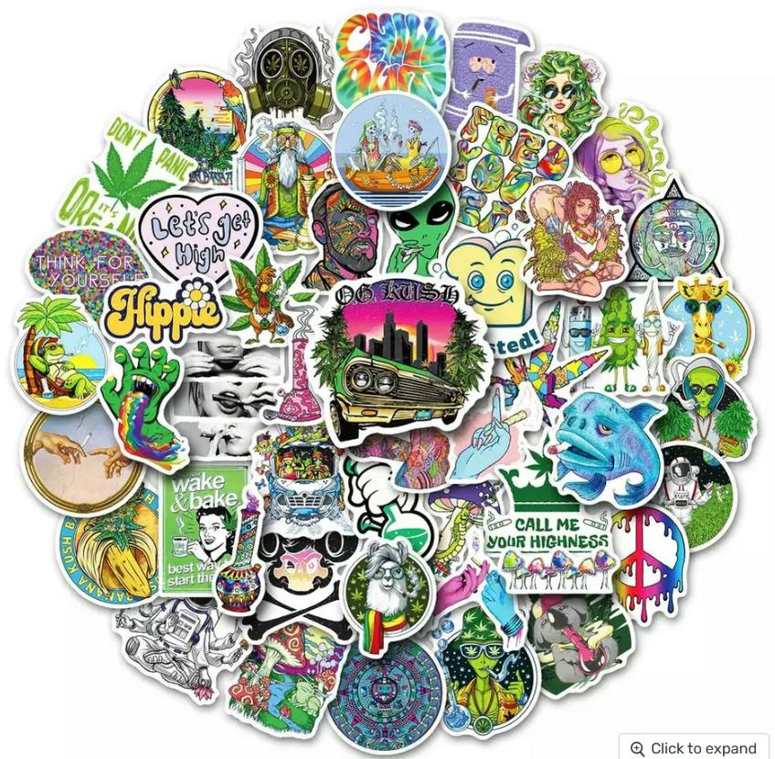 50pc Assorted Stickers - F