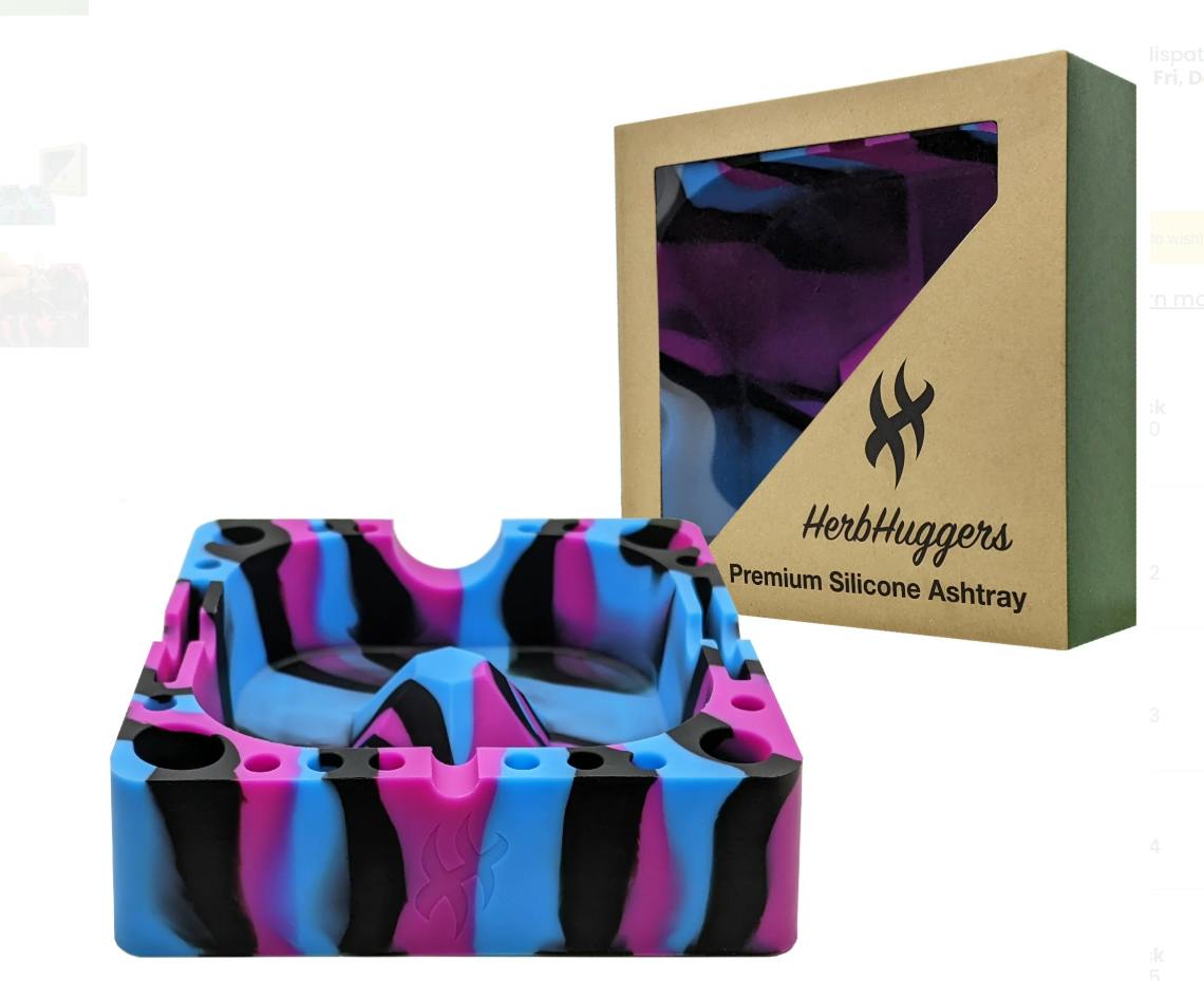 HERBHUGGERS - Premium Silicone Ashtray w/ Accessory Organizer - Cosmos