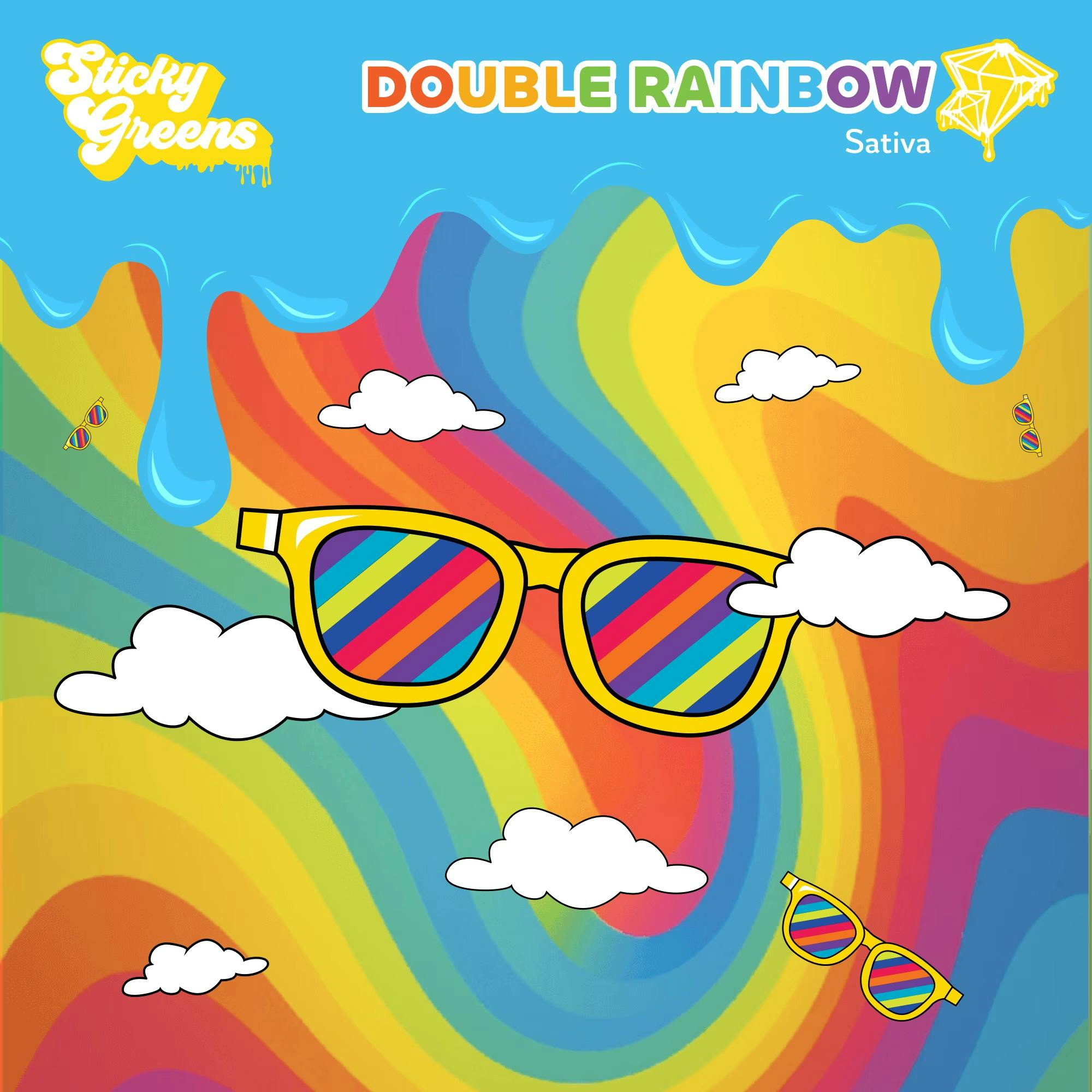 STICKY GREENS DRIPN RIP Double Rainbow Liquid Diamonds Syringe 0.95g