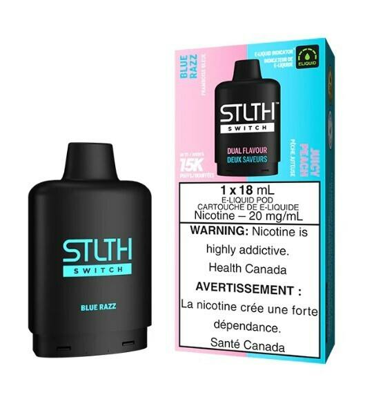 STLTH LOOP SWITCH - Pod Pack 18ml BLUE RAZZ / JUICY PEACH