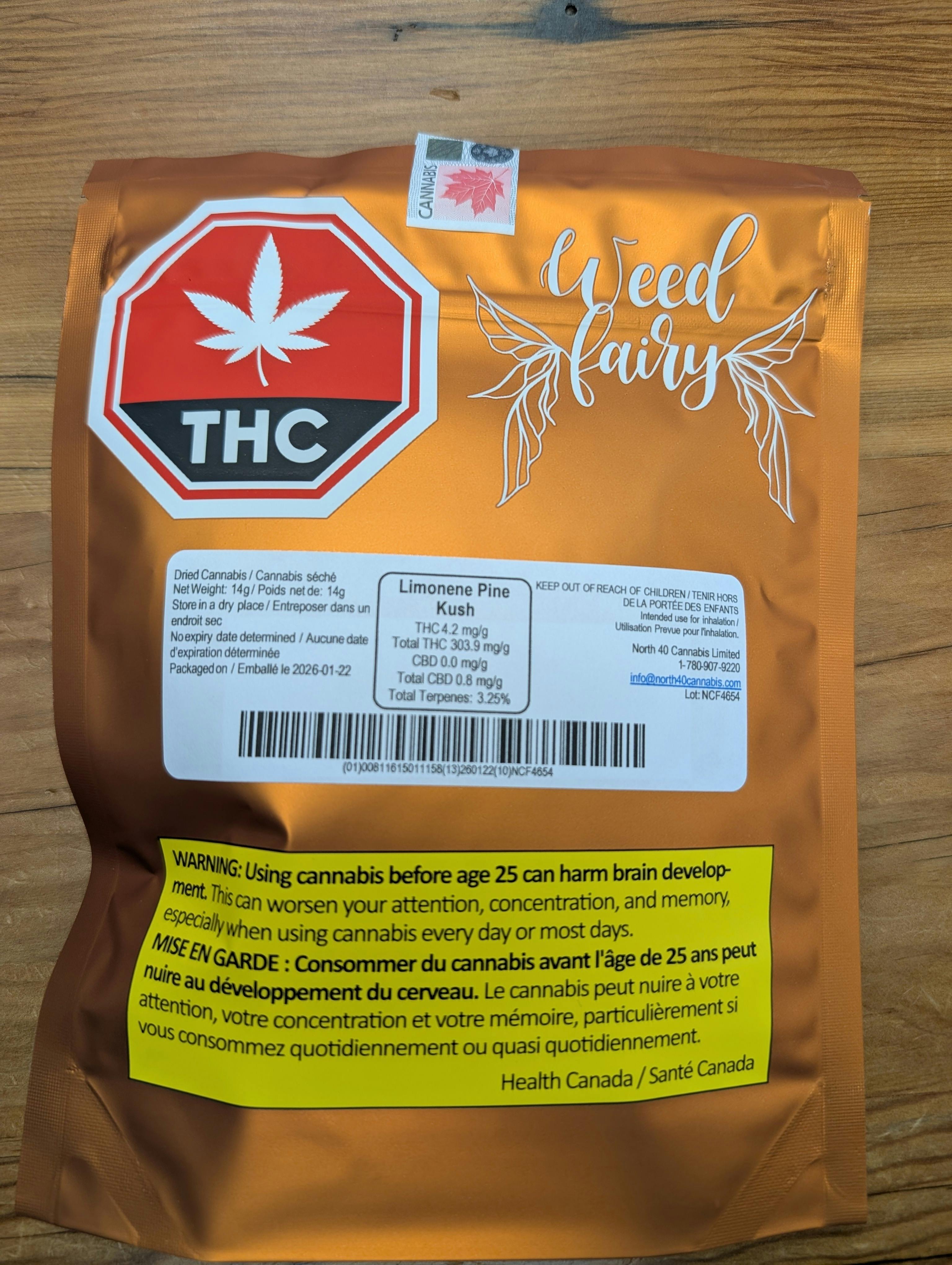 WEED FAIRY Limonene Pine Kush 14g