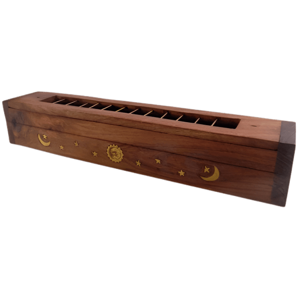 Sun, Moon & Stars Coffin Incense Box