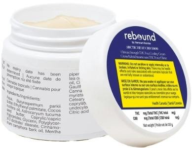 REBOUND By Stewart Farms Artctic Heat CBD 5000 Cooling Cream 120g