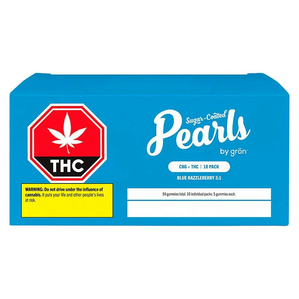 PEARLS BY GRÖN Blue Razzleberry CBG:THC 3:1 10X10 mg