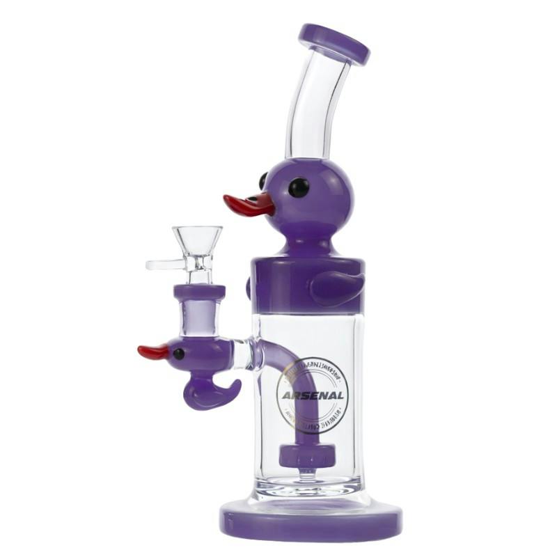 9" Arsenal Waddling Duck Recycler Water Pipe