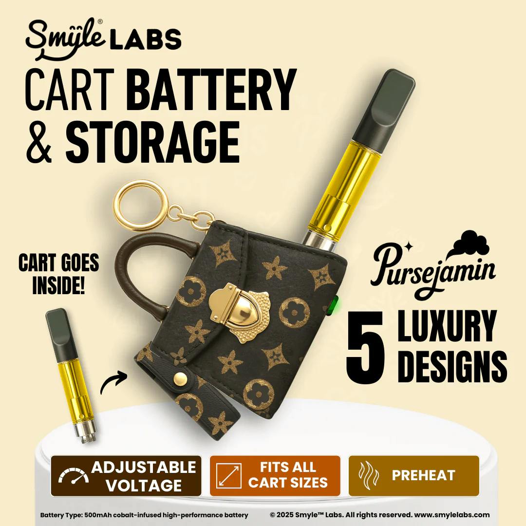 Smyle Labs Purse Pursejamin Flower Bag 510 Cart Battery