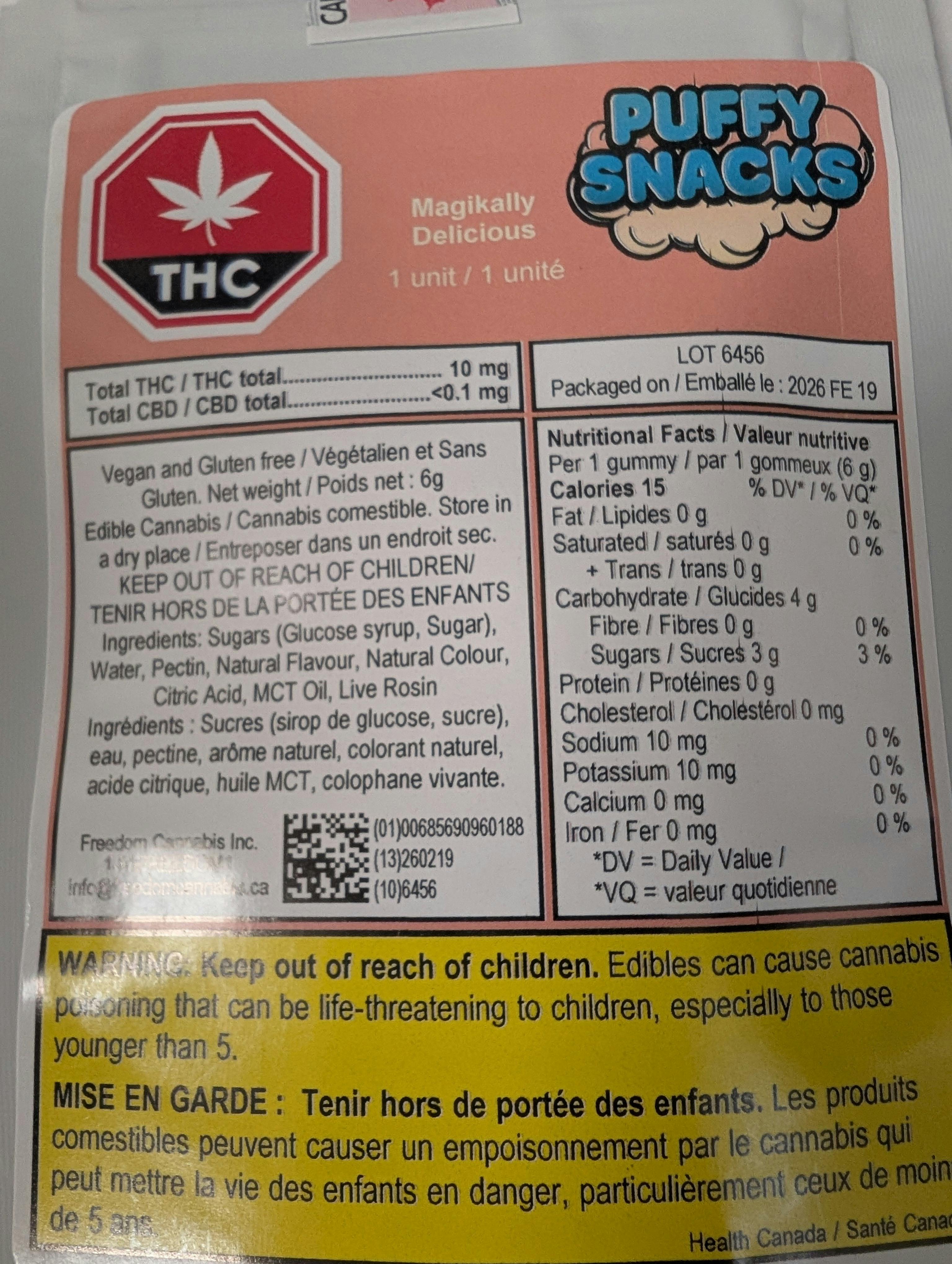PUFFY SNACKS Magikally Delicious 10mg