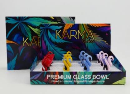 Glass Bowl Karma Crayon Horn 14mm Box of 12