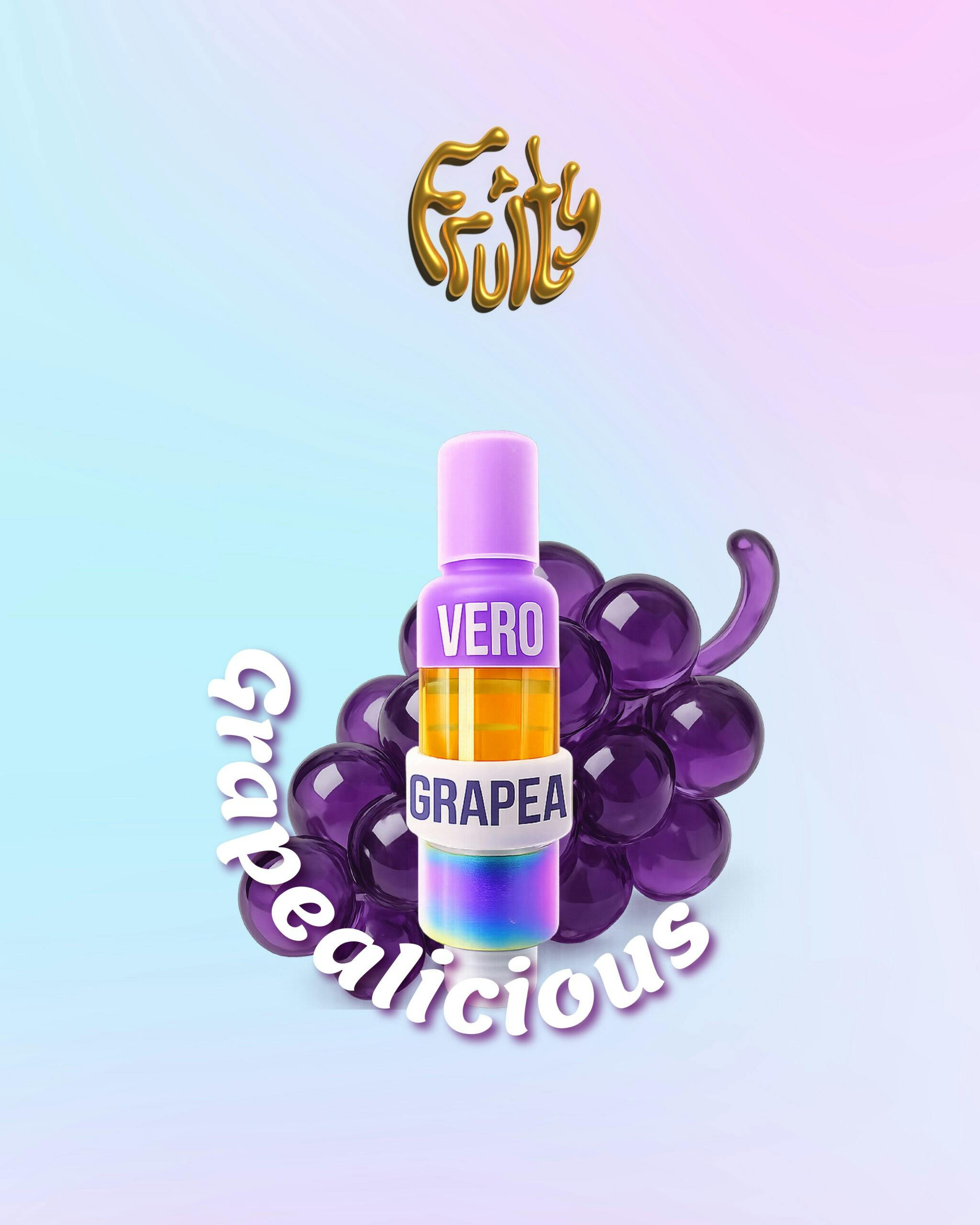 VERO Grapealicious Liquid Diamond Postless 510 Vape Cart 1g