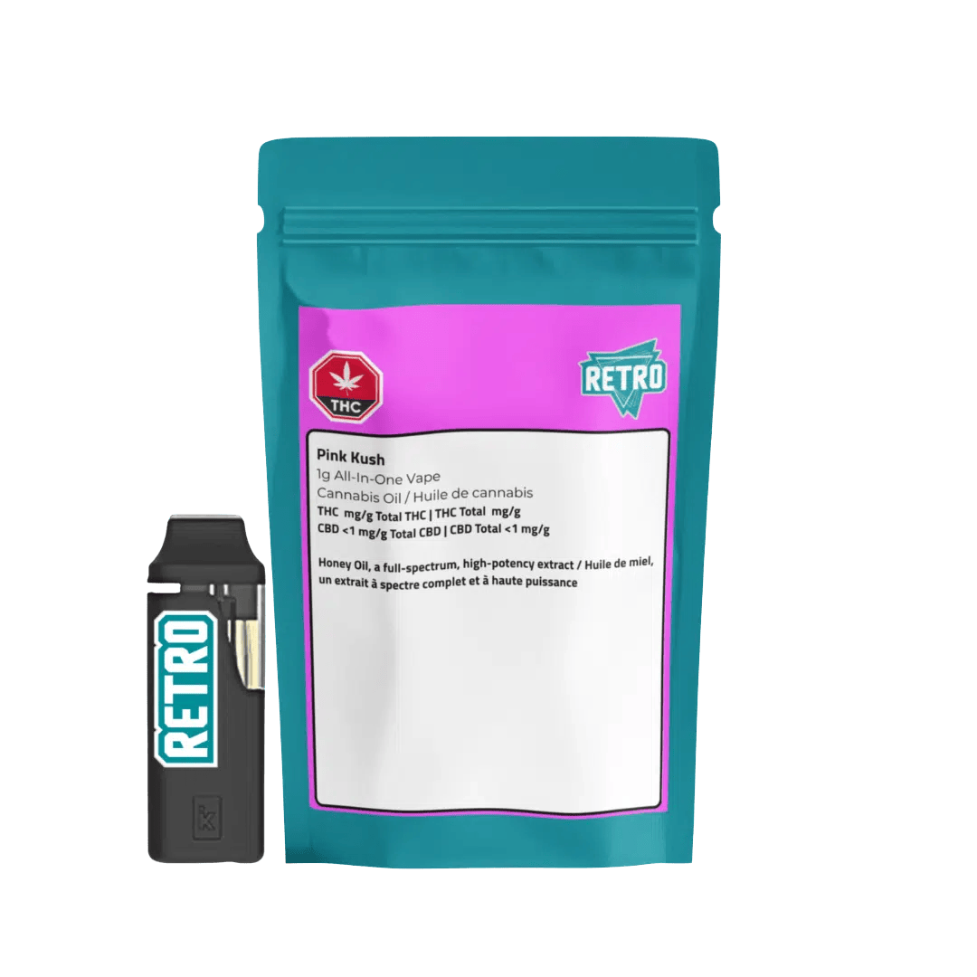 RETRO Pink Kush Full Spectrum Honey Oil Disposable Vape 1g