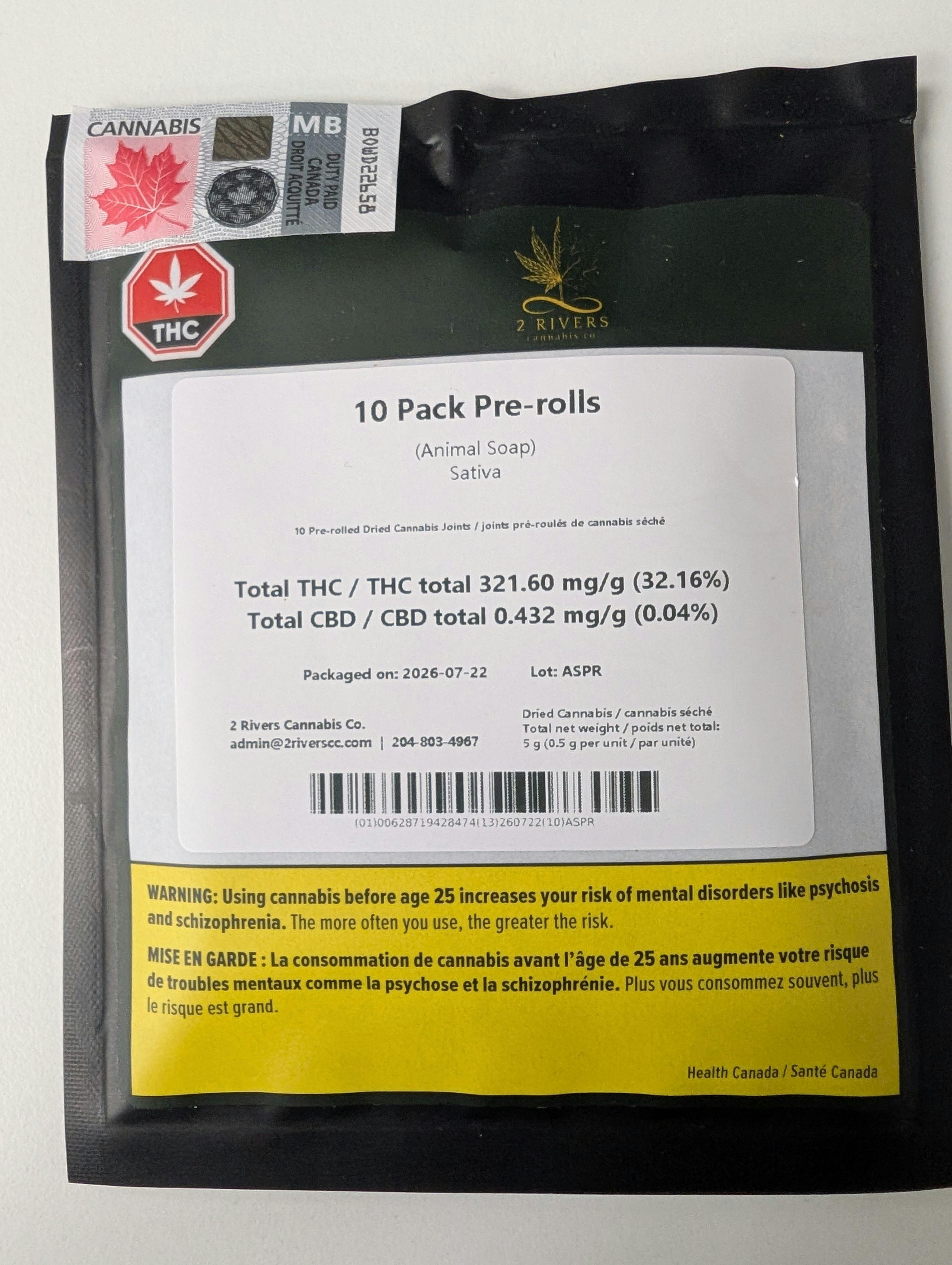 2 RIVERS CANNABIS COMPANY Rotating Sativa PR 10X0.5g