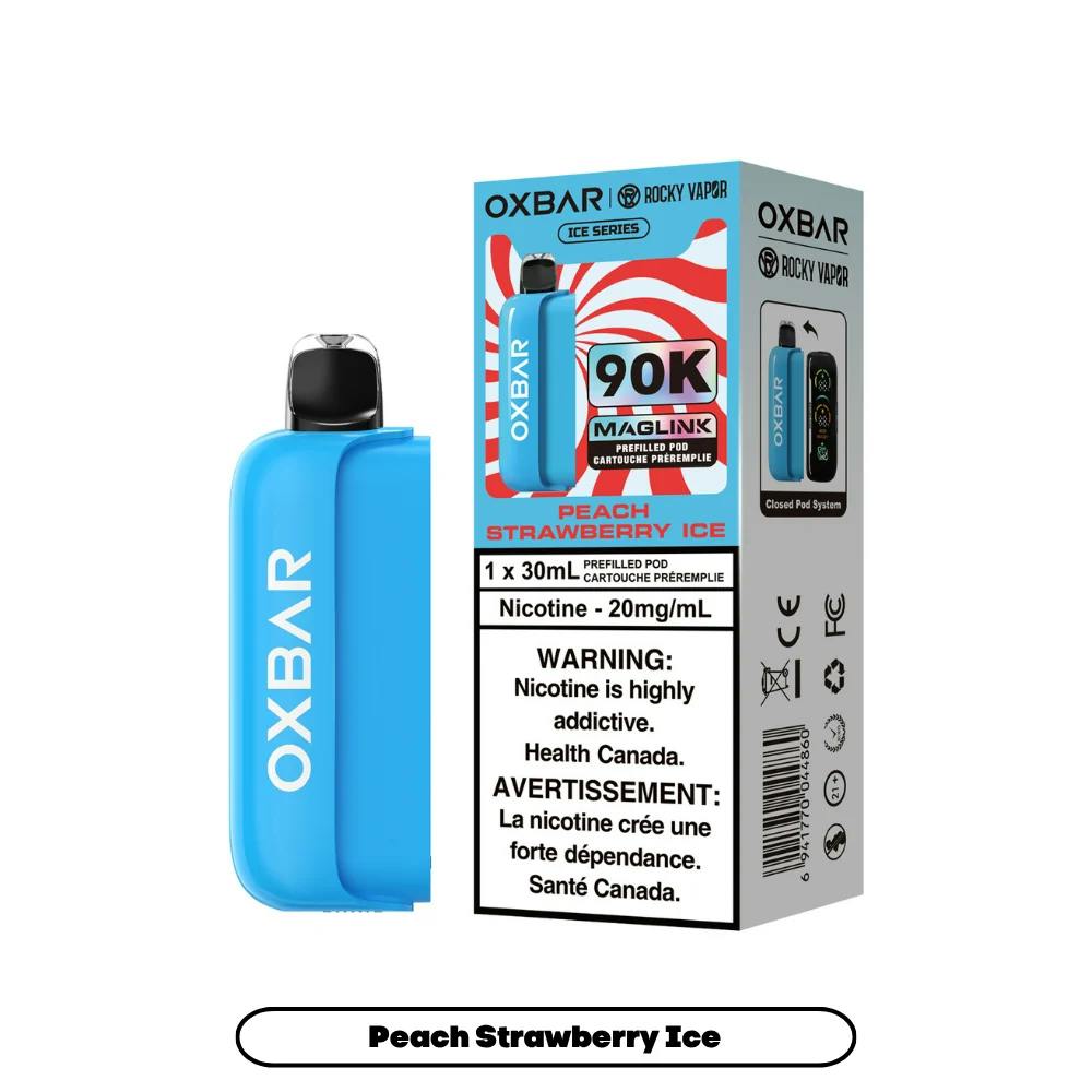 OXBAR Maglink Pod 90k Puff Ice Series Peach Strawberry Ice