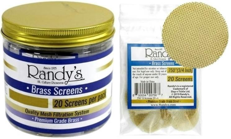RANDY'S Brass Screens 20pack- .750"