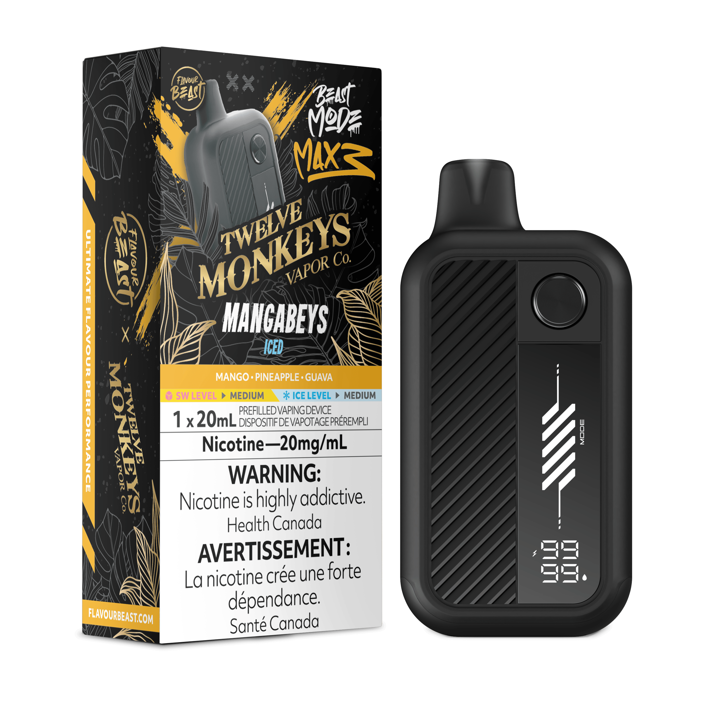 FLAVOUR BEAST Beast Mode Max 3 Disposable - MANGABEYS ICED