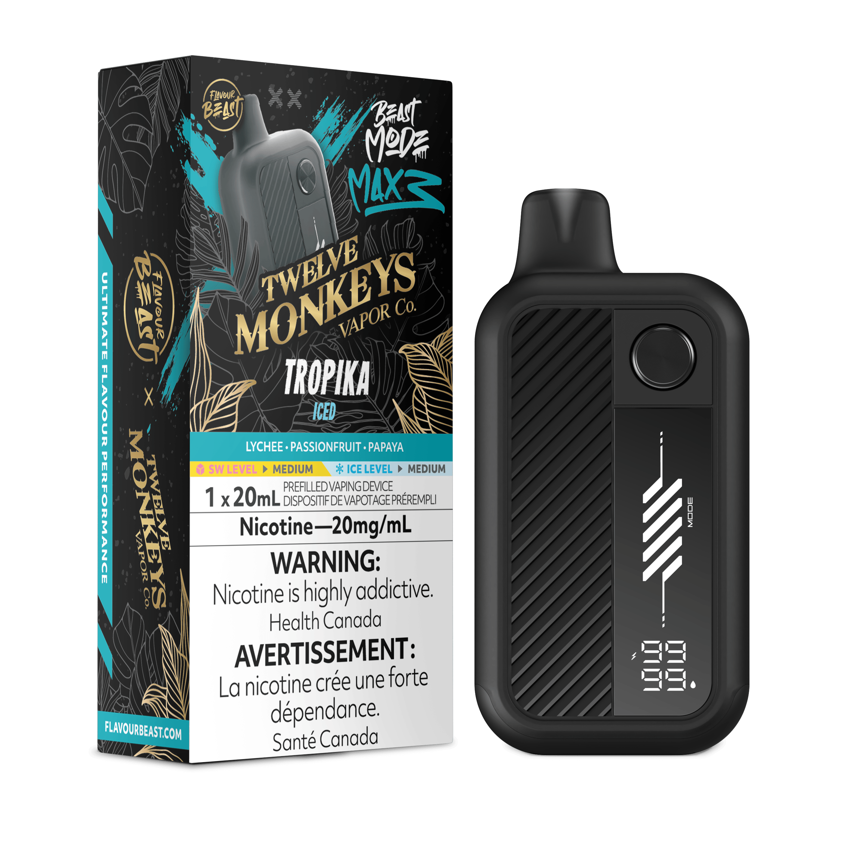 FLAVOUR BEAST Beast Mode Max 3 Disposable - TROPIKA ICED
