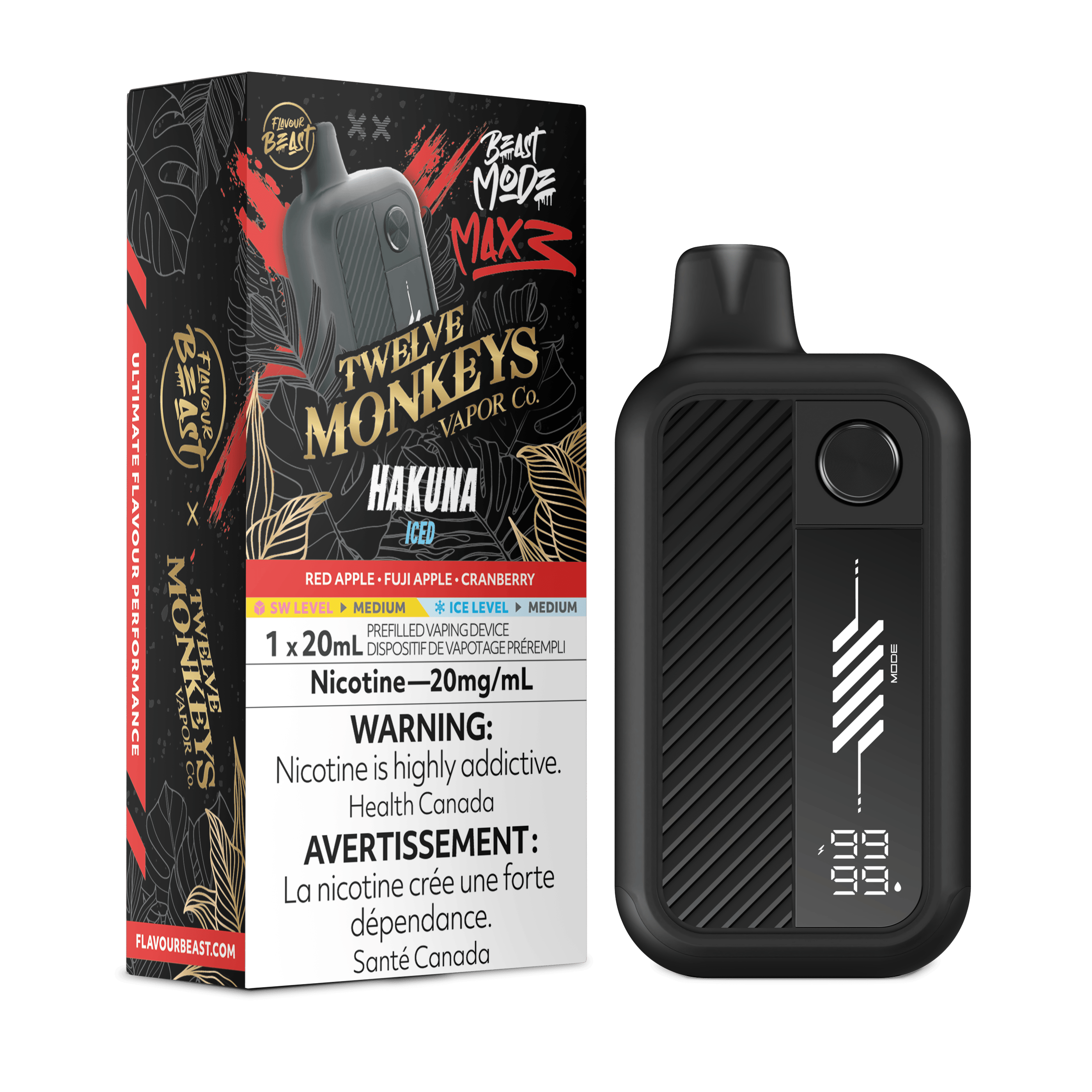 FLAVOUR BEAST Beast Mode Max 3 Disposable - HAKUNA ICED