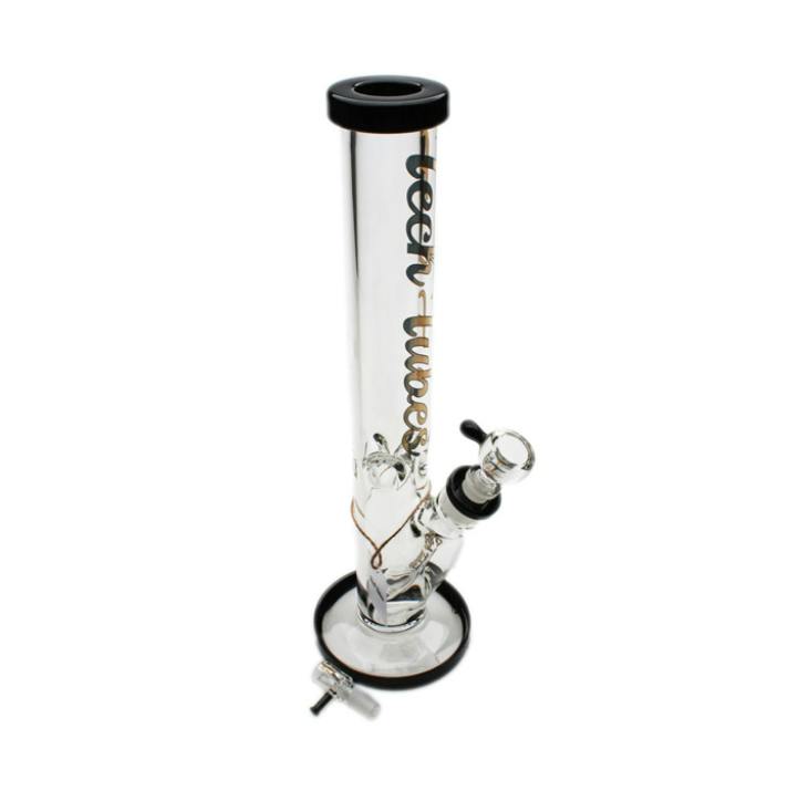 TECH TUBES - Straight Glass Bong - 16" - 9mm - Black