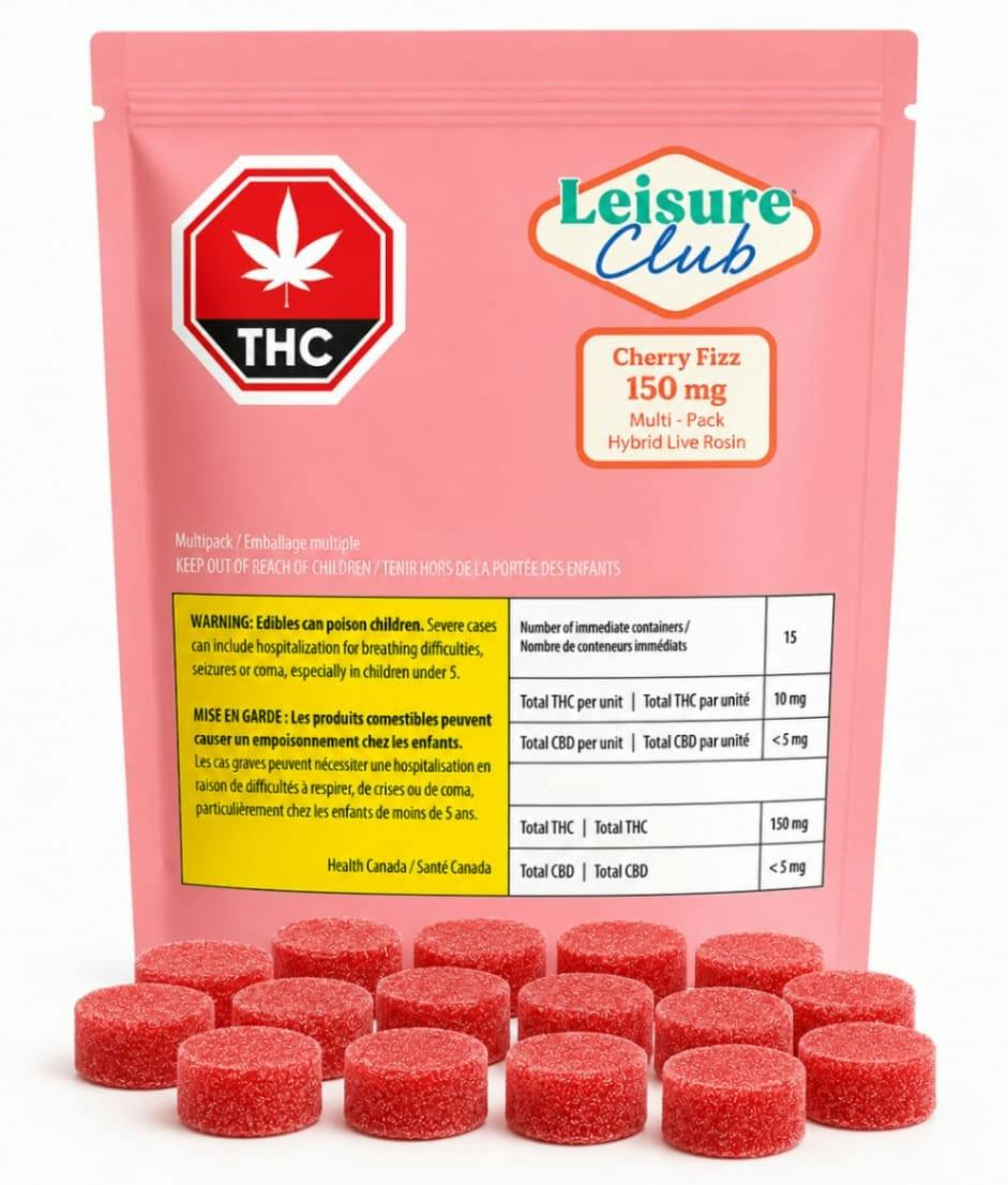 LEISURE CLUB Cherry Fizz Live Rosin Gummies 15X4.5g
